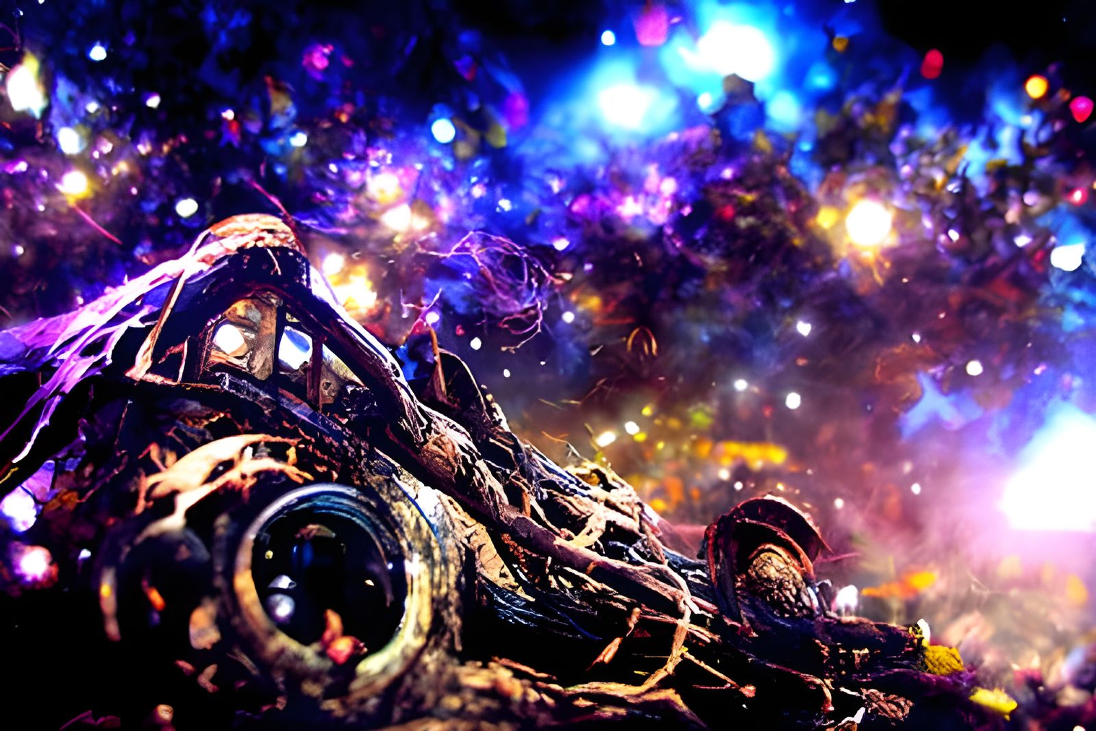 Space Pirate Ship in Galactic Nebula: Digital Art