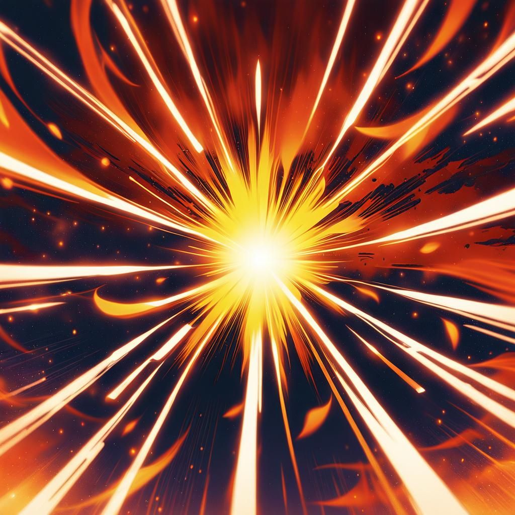 Starfire Soars Through the Air in Vibrant Anime Style