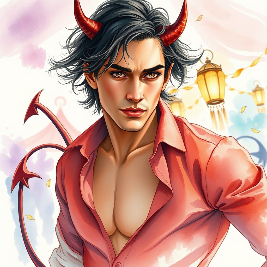 Sensual Watercolor Carnival Enchanteur