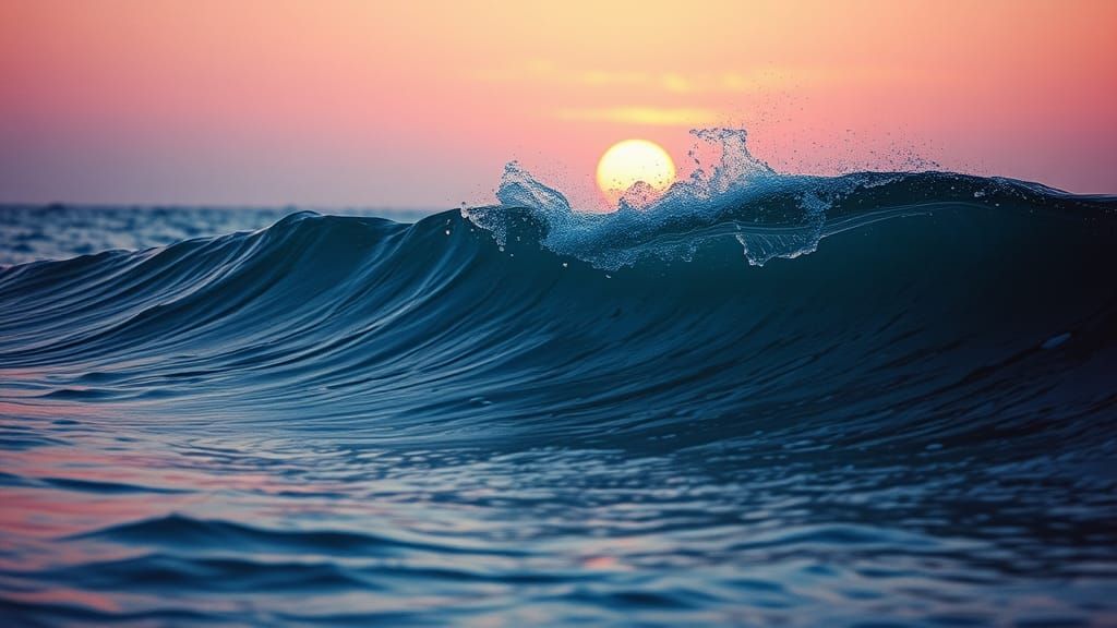 Cyberpunk Wave at Sunset: Cinematic Film Still