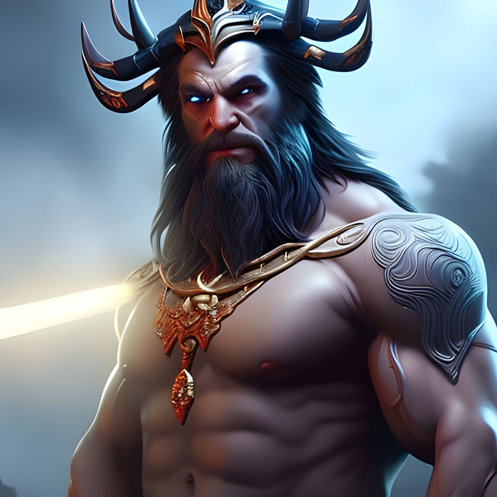 Zeus, God of Thunder in Hyperdetailed Photograph