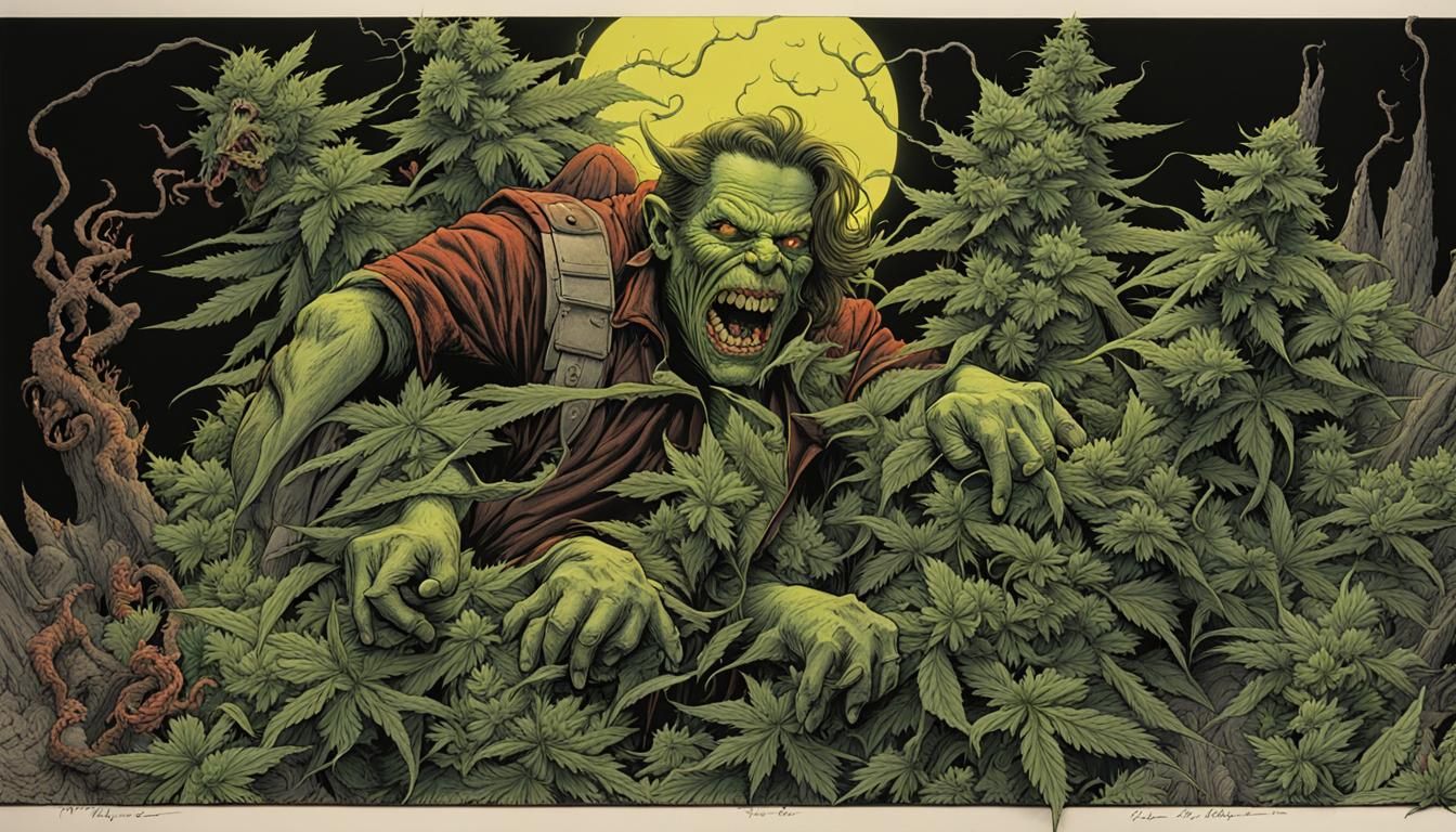 Ravenous(Cannabis Indica)
 intricately detailed; Bernie Wrig...