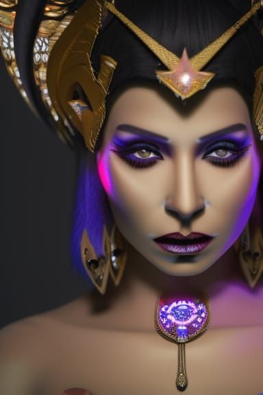 Ancient Cosmic Blood Goddess Illustration