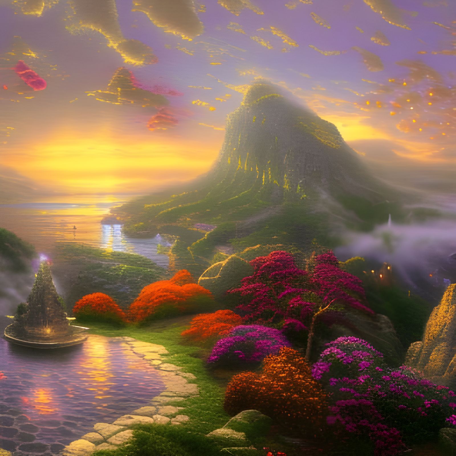 Ethereal Lion's Head in Mist