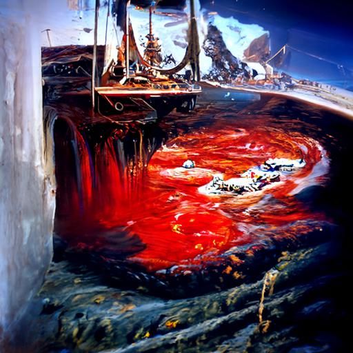 River of Blood Flowing Through Space