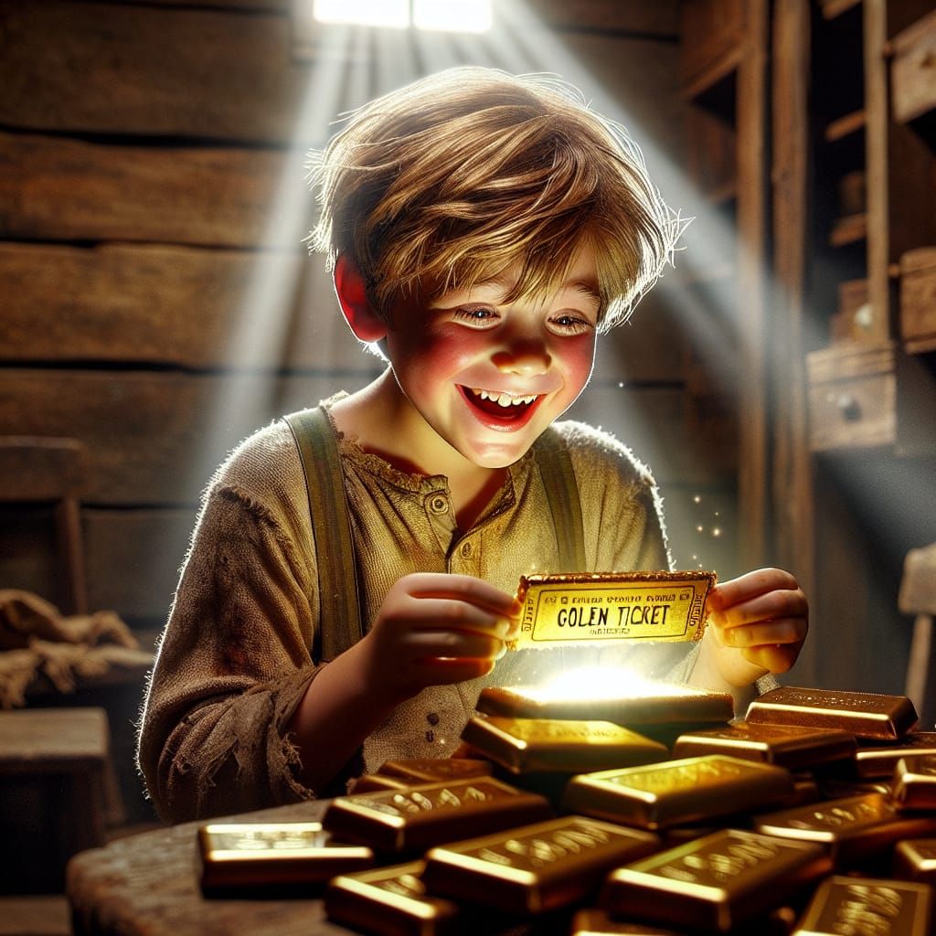 Boy Finds Golden Ticket in Chocolate Bar