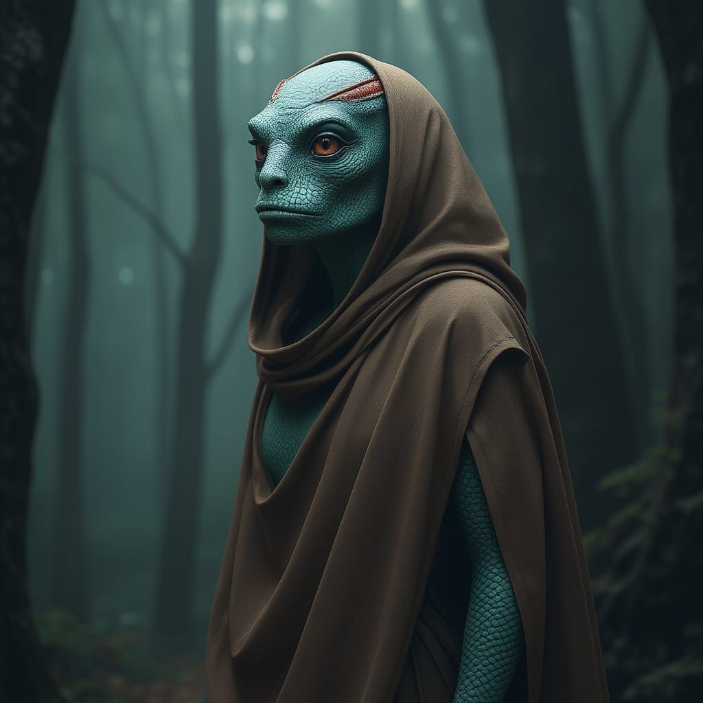 Woman With Lizard-Like Skin