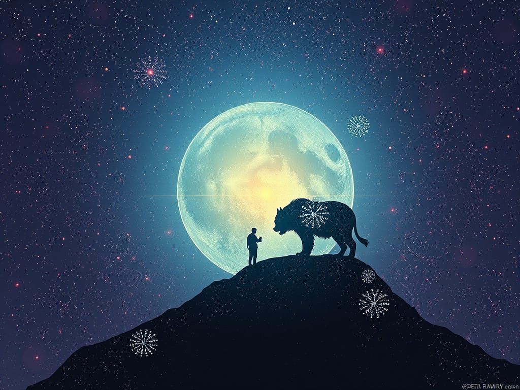 Majestic Solitude in Pointillism and Photography