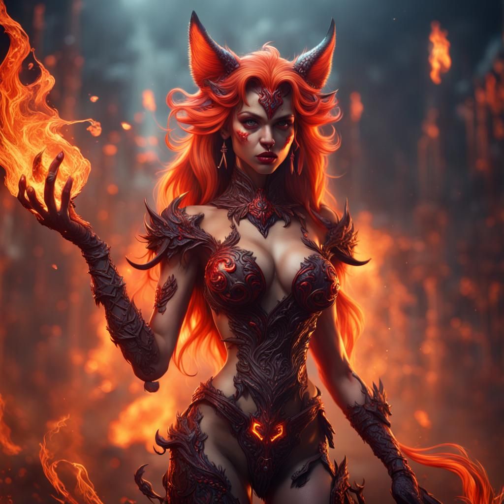 Detailed Fox Demon Matte Painting