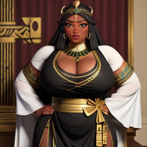 Egyptian Goddess of Passion in Revealing Toga