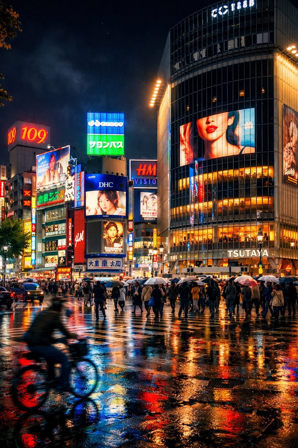 Vivid Nighttime Tokyo Cityscape