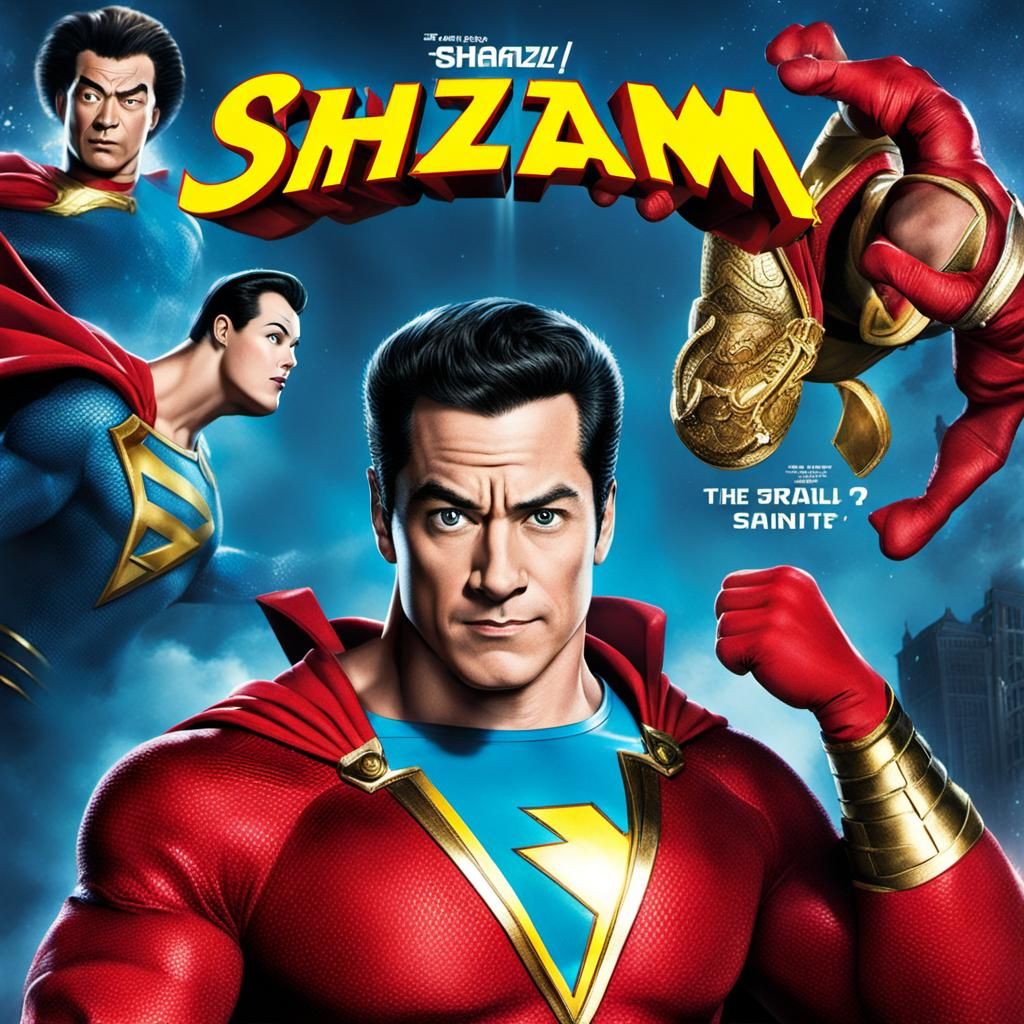 Dynamic Shazam Superhero Illustration