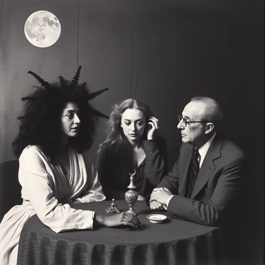 Abstract Composition in Mid-Century Modern Style