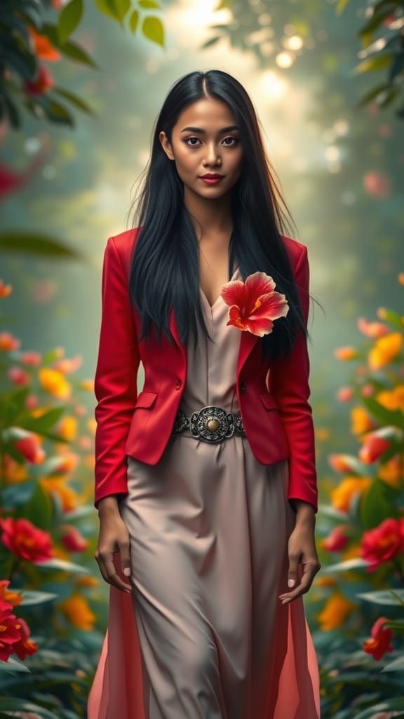 Exotic Indonesian Beauty Embarks on a Tropical Journey