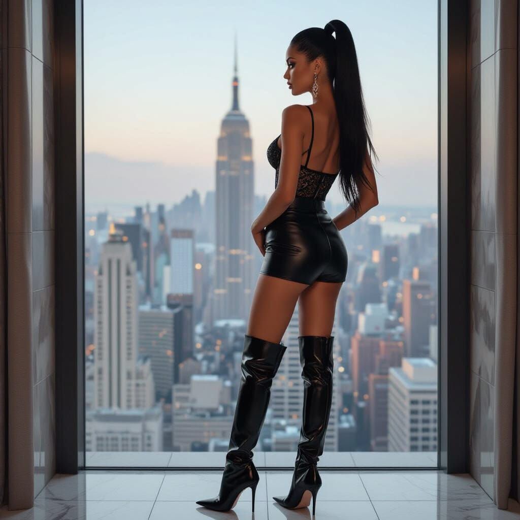 Elegant Goddess in Luxury Penthouse Meets Friend