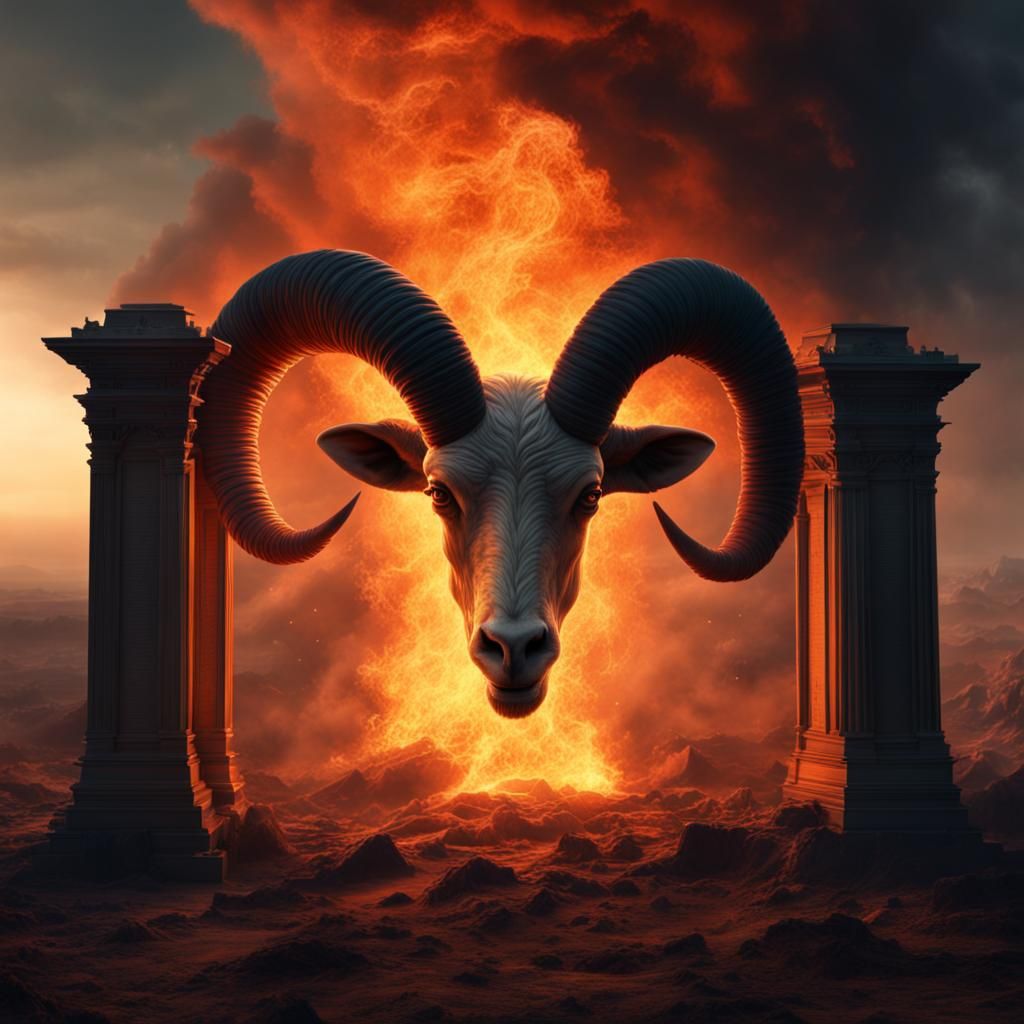 Aries: Fire-Breathing Ram at Dawn