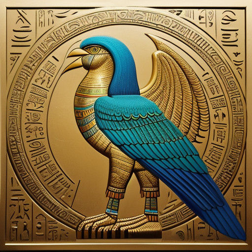 Ancient Egyptian God of the Sky in Grand Temple