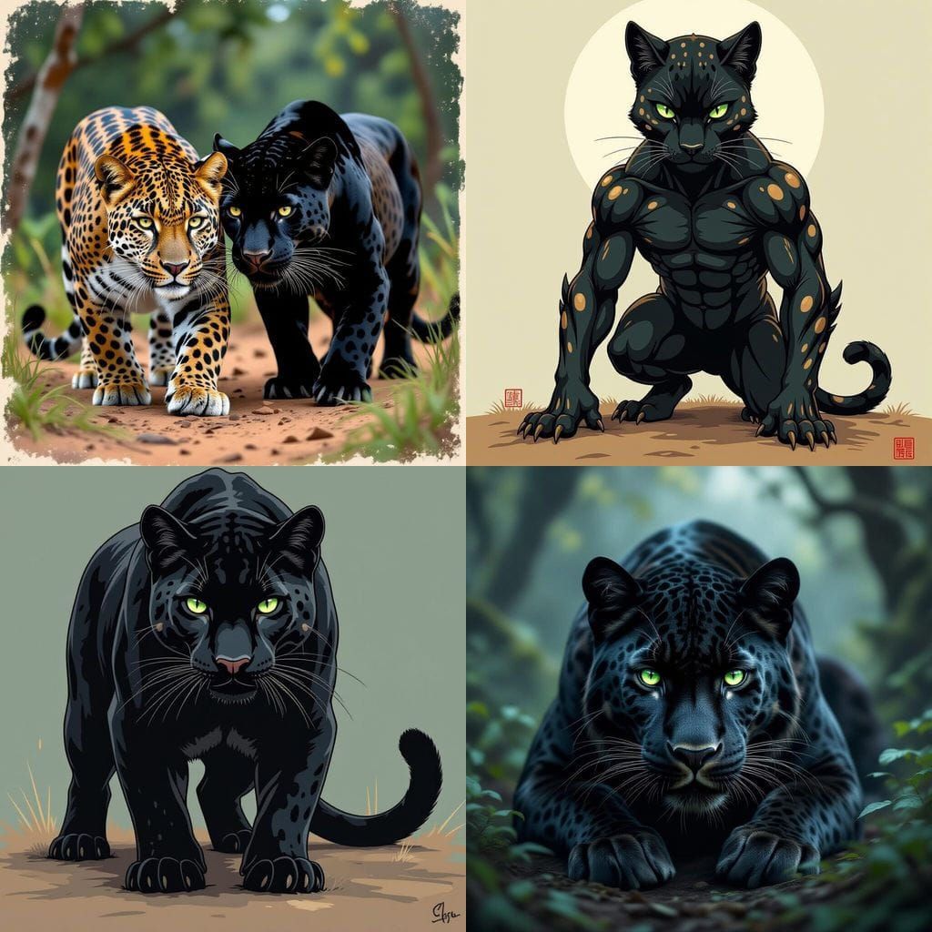 Leopard and Black Panther Fusion