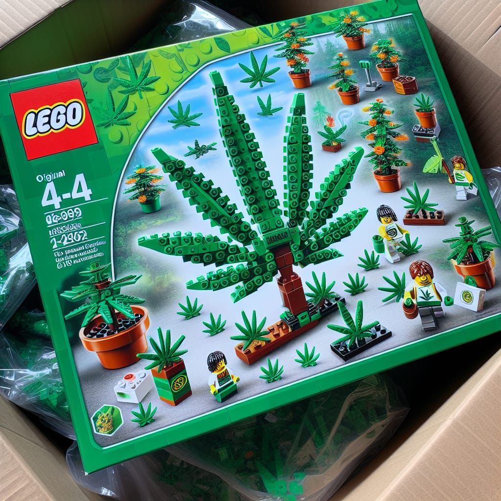 Unopened Marijuana Themed Lego Set in Original Box