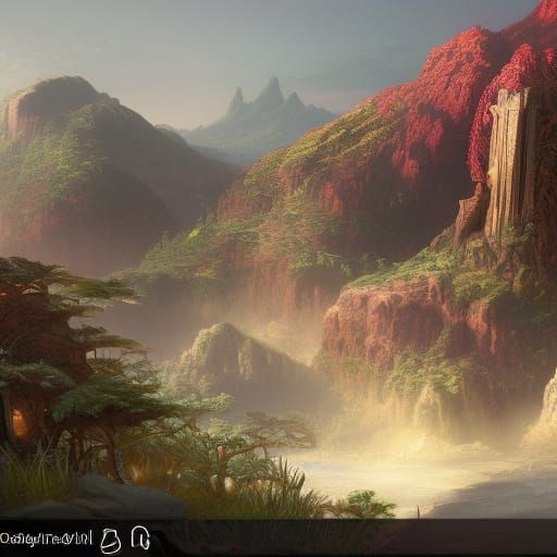 Detailed African Fantasy Matte Painting in 8K