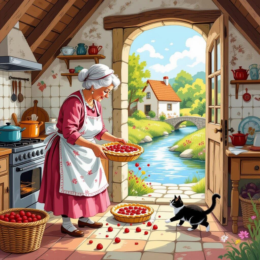 Whimsical Raspberry Tart Escape in Portugal