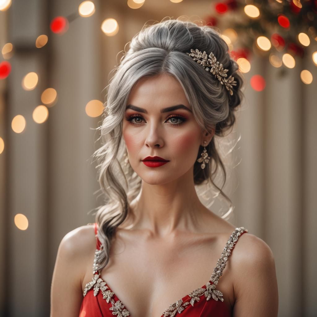 Glamorous High-Fashion Portrait of Elegant Woman