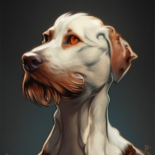 Hyperdetailed Portrait of Cat and Dog