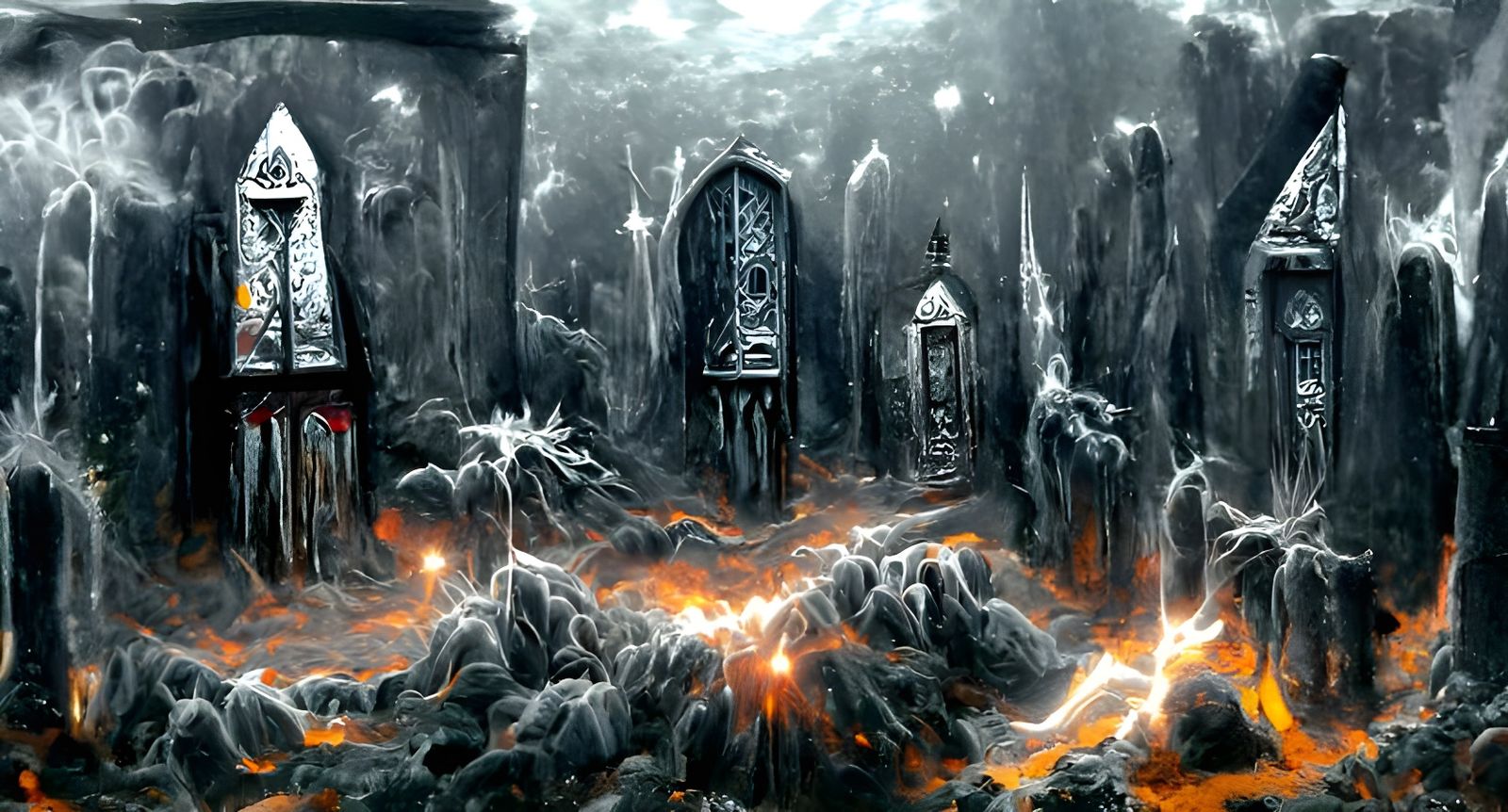 Gothic Doorway to a Magical Portal in Digital Art