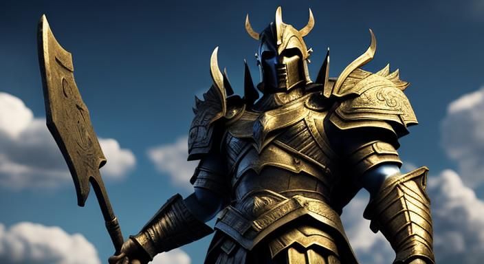 Nude God Ares Gazing to Sky