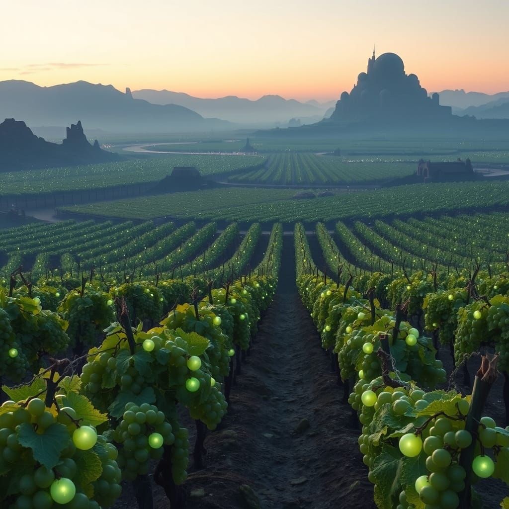 Ethereal Vineyard on Distant Outer Rim Planet