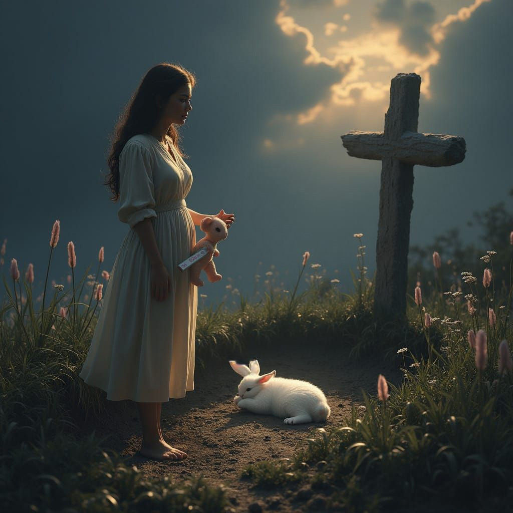 A Mournful Mother in Dark Fantasy