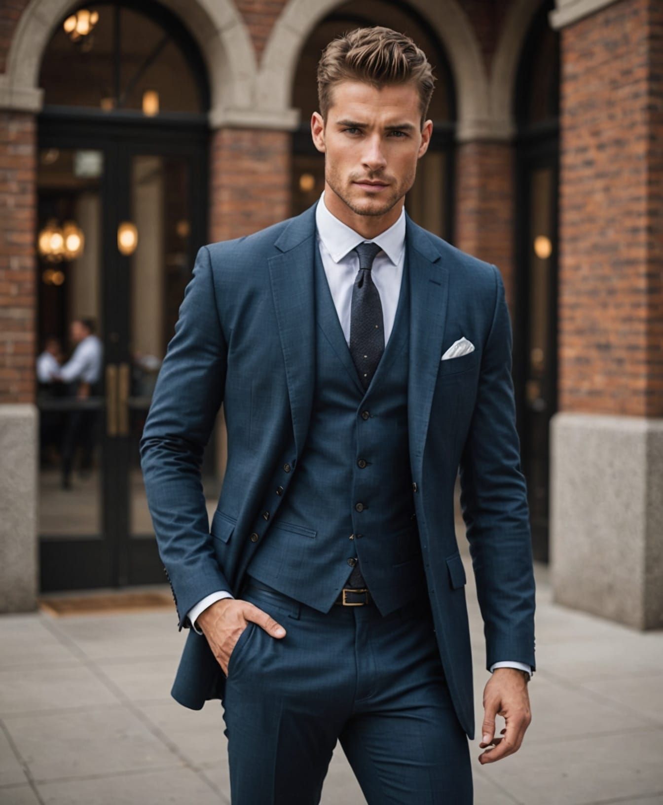 Confident Male Model Outfit Showcase