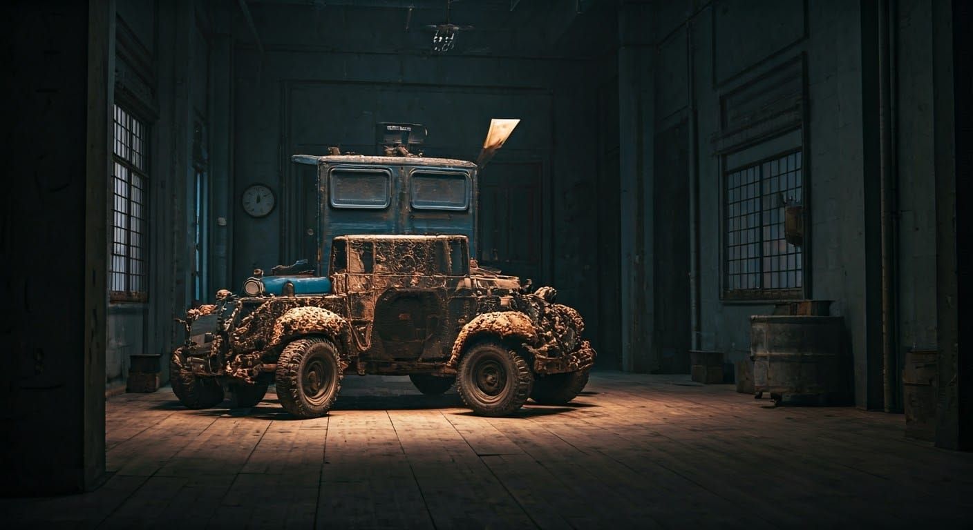 Abstract Scene Featuring Dynamic Activity