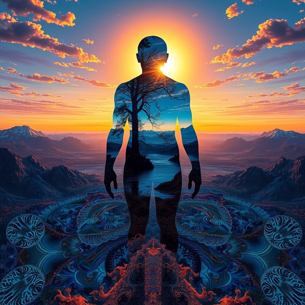 Kaleidoscopic Fractal Figure in Cosmic Landscape