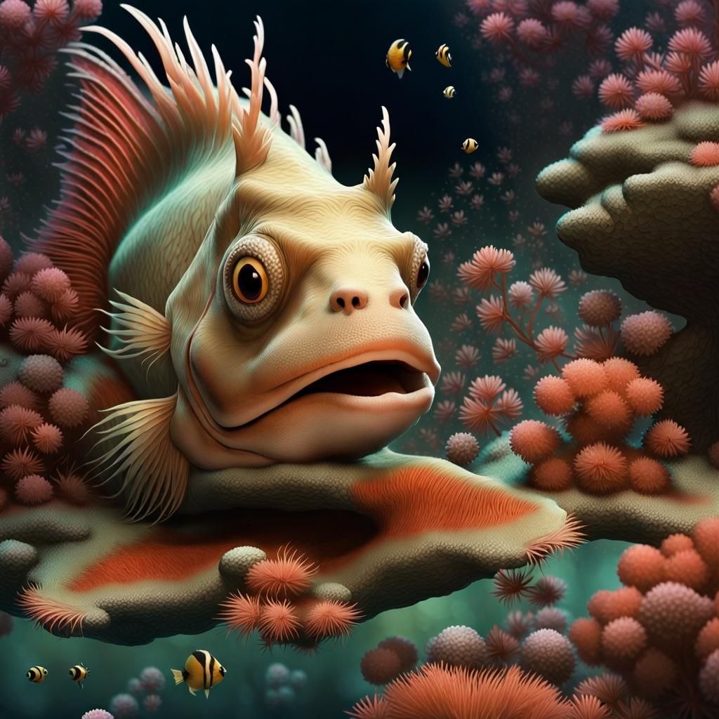 Detailed Japanese Painting with Magical Particles