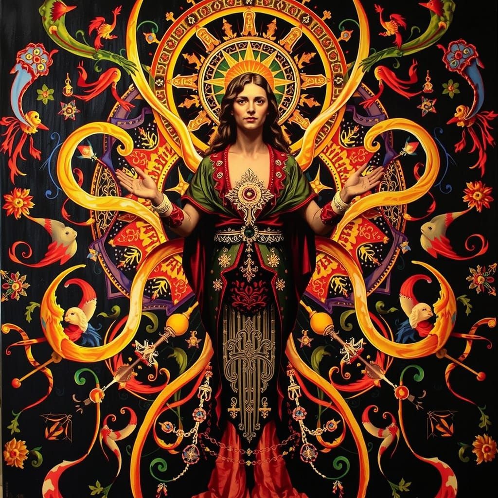 Masterpiece Painting of Beauty and Truth