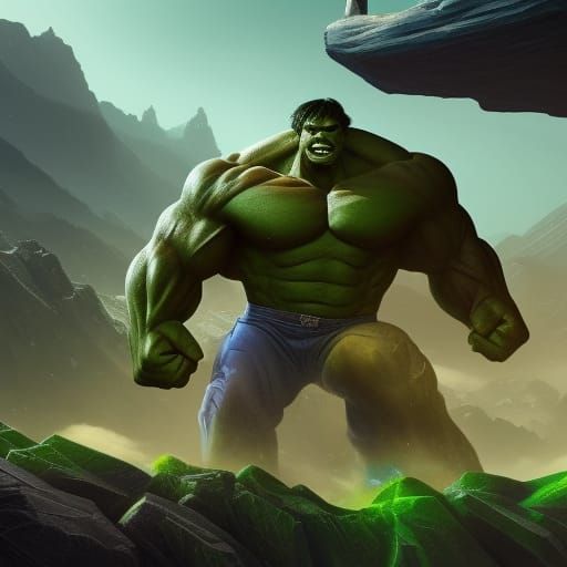 Detailed Matte Painting of Posh Hulk