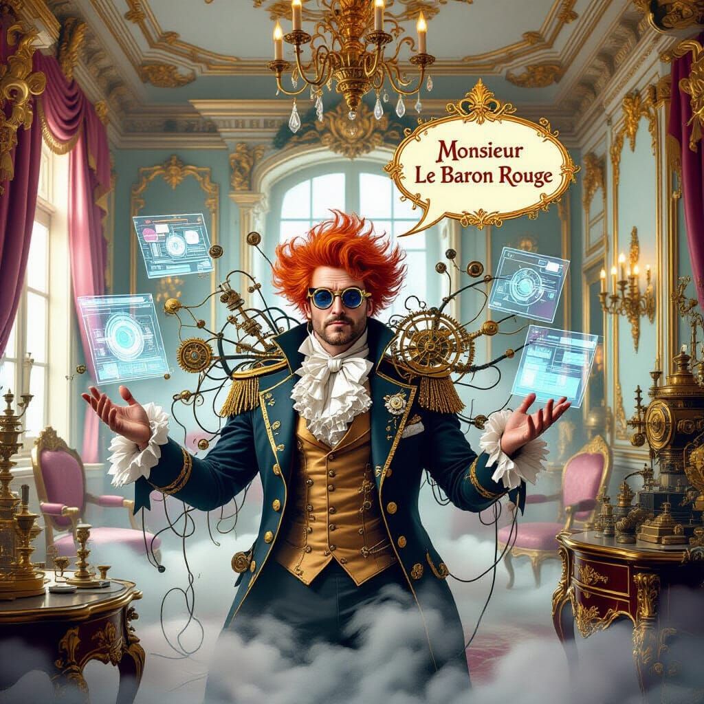 Rococo Interior Meets Steampunk Baron in Vintage Style