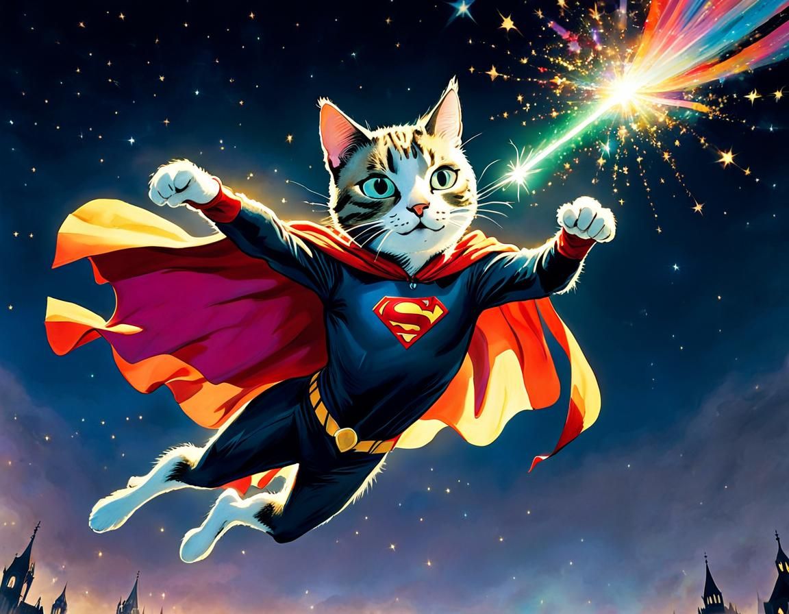 Superhero cat
