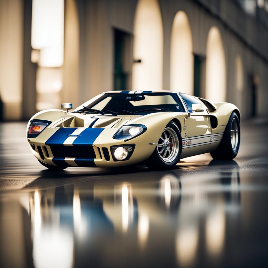 Ford GT 40 Side View in Photorealistic Detail