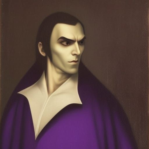 Noble Vampire Lord in Dark Gothic Style