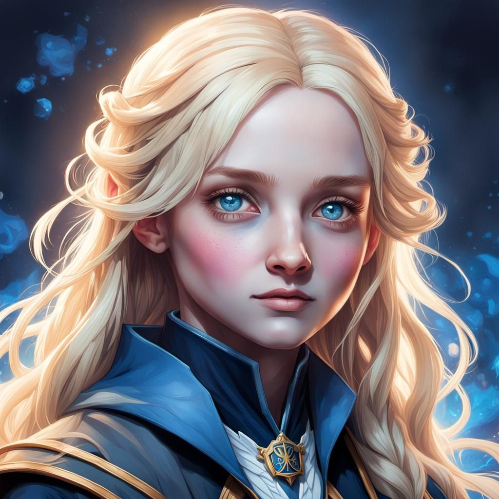 Luna Lovegood Portrait in Hyperdetailed Style
