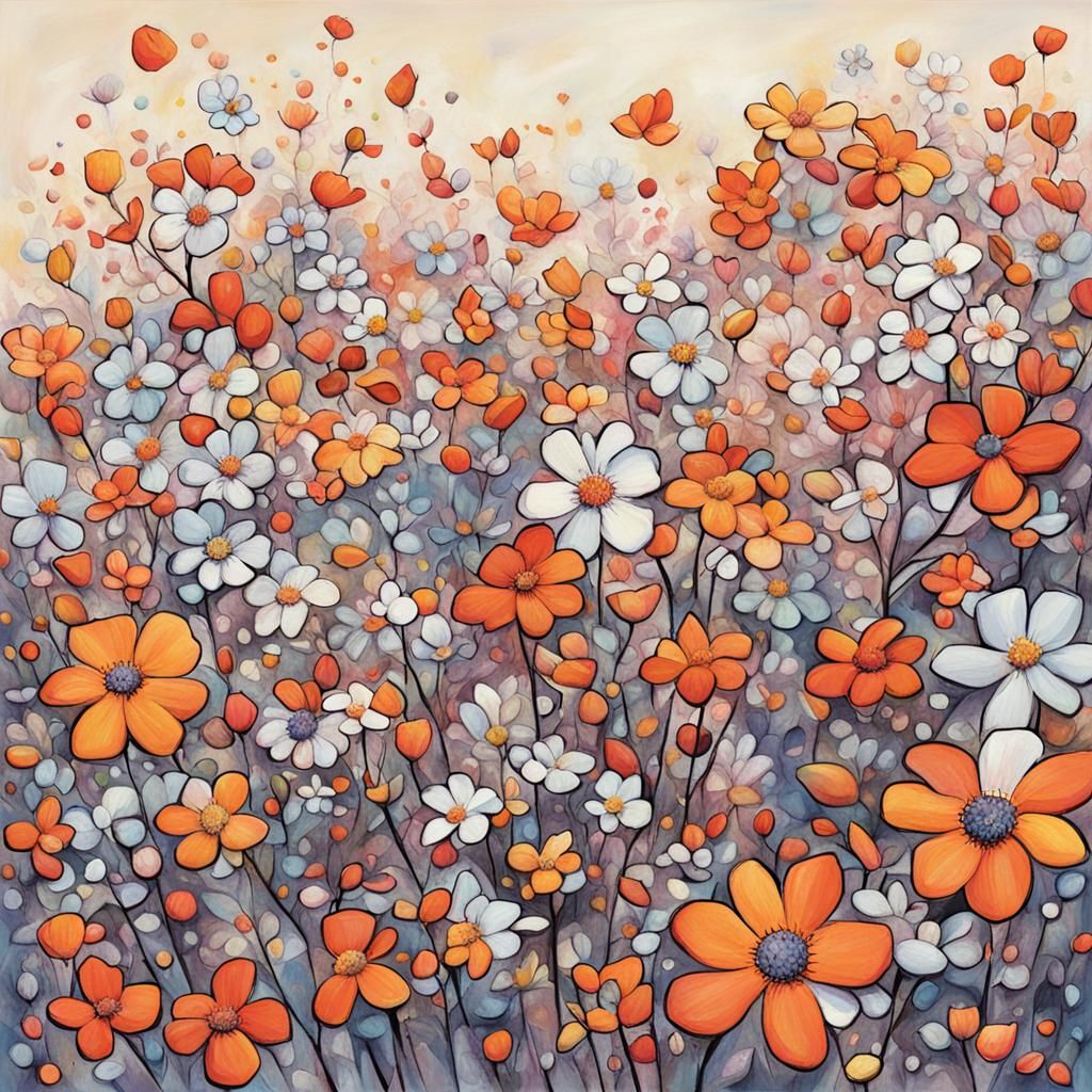 Abstract Crash Blossoms Digital Rendering