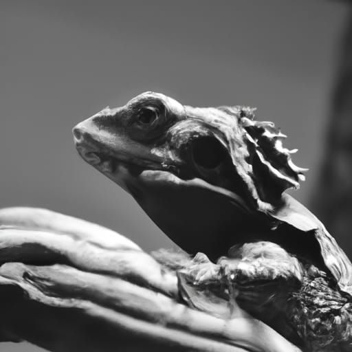 Monochrome African Dragon Illustration