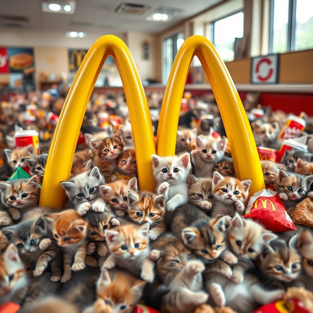 Kittens Overrun McDonald's in Whimsical Photography