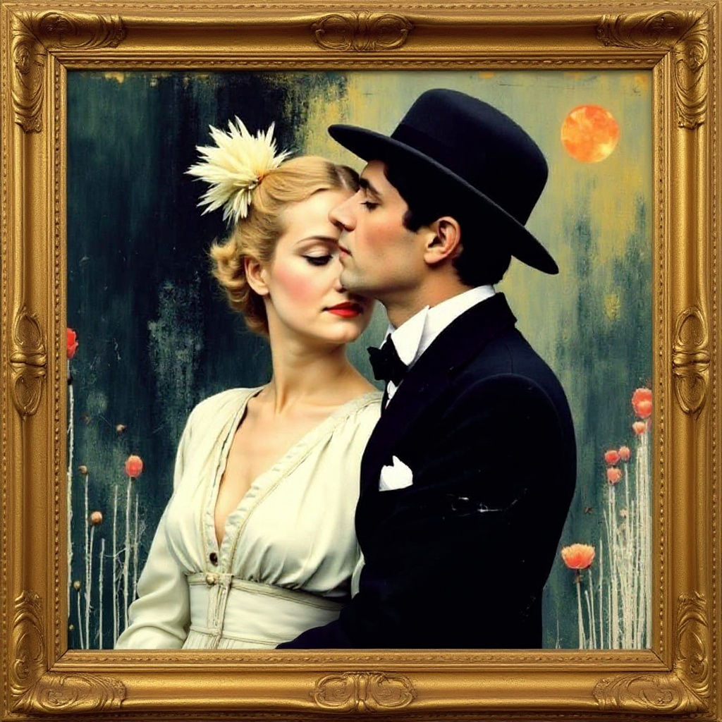 Elegant Fashion Illustration in Rene Gruau Style