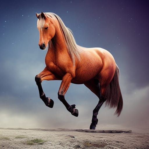 Fantastical Horse in Detailed Matte Painting