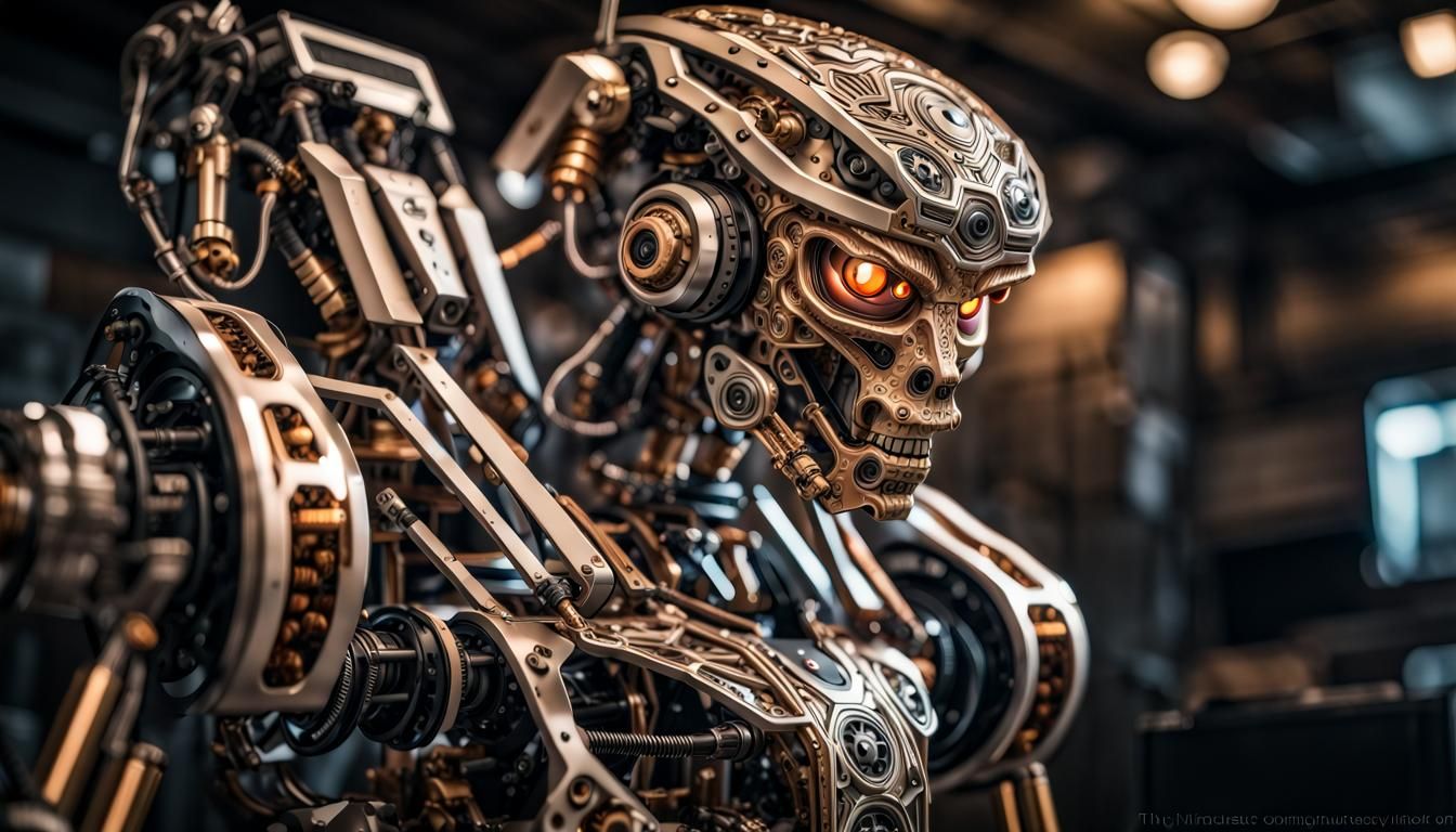 Hyperrealistic ARCHAX Robot from Japan in HDR