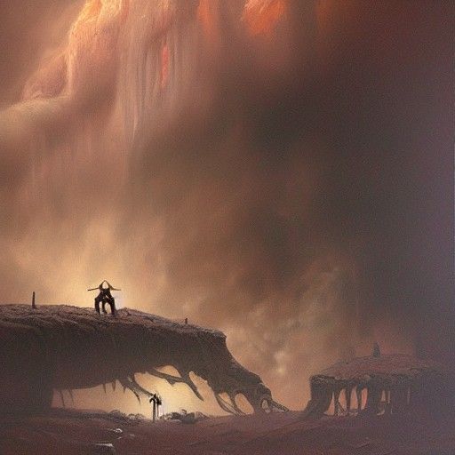 Eerie Nightmare Painting in Oil