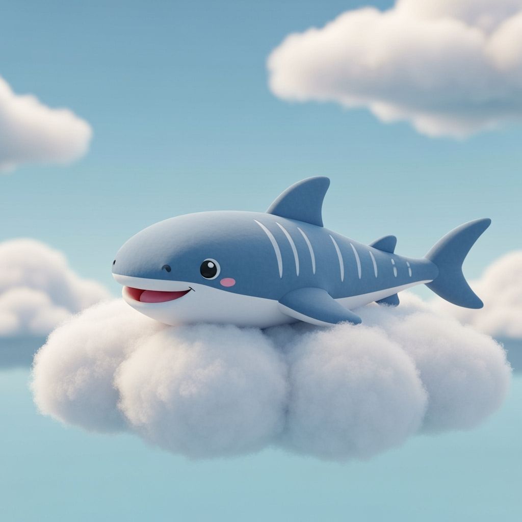Whale Shark Plushie in Retro Cinematic Lighting